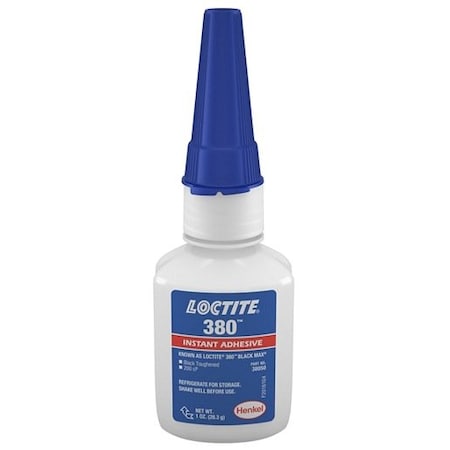 Henkel General Purpose Instant Adhesive, Small Gap, Multipurpose, Bottle, Viscous Liquid 380 1OZ IDH 135423